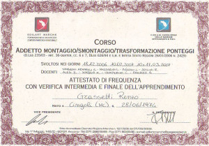 Corso ponteggi